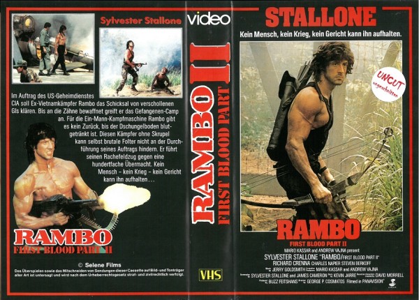 Rambo 2 - Der Auftrag (Selene Video) - Fehlkopie - NEUWARE!